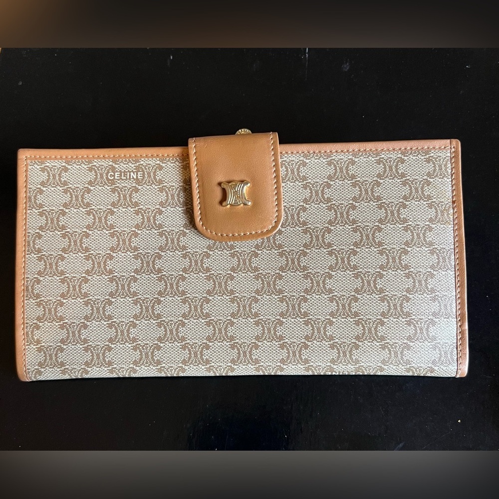 Celine Triomphe Macadam Vintage Kisslock Wallet​